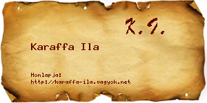 Karaffa Ila névjegykártya